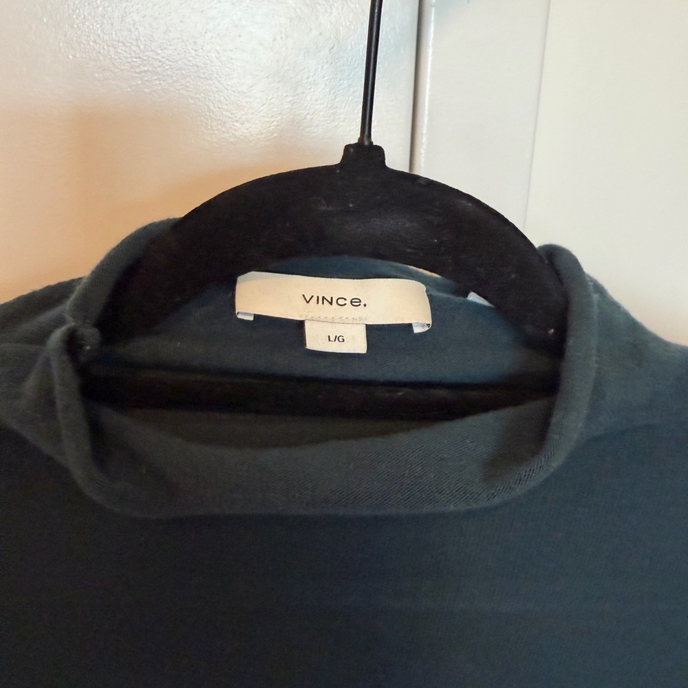 Vince Dark Teal Turtleneck Top - Picture 2 of 3